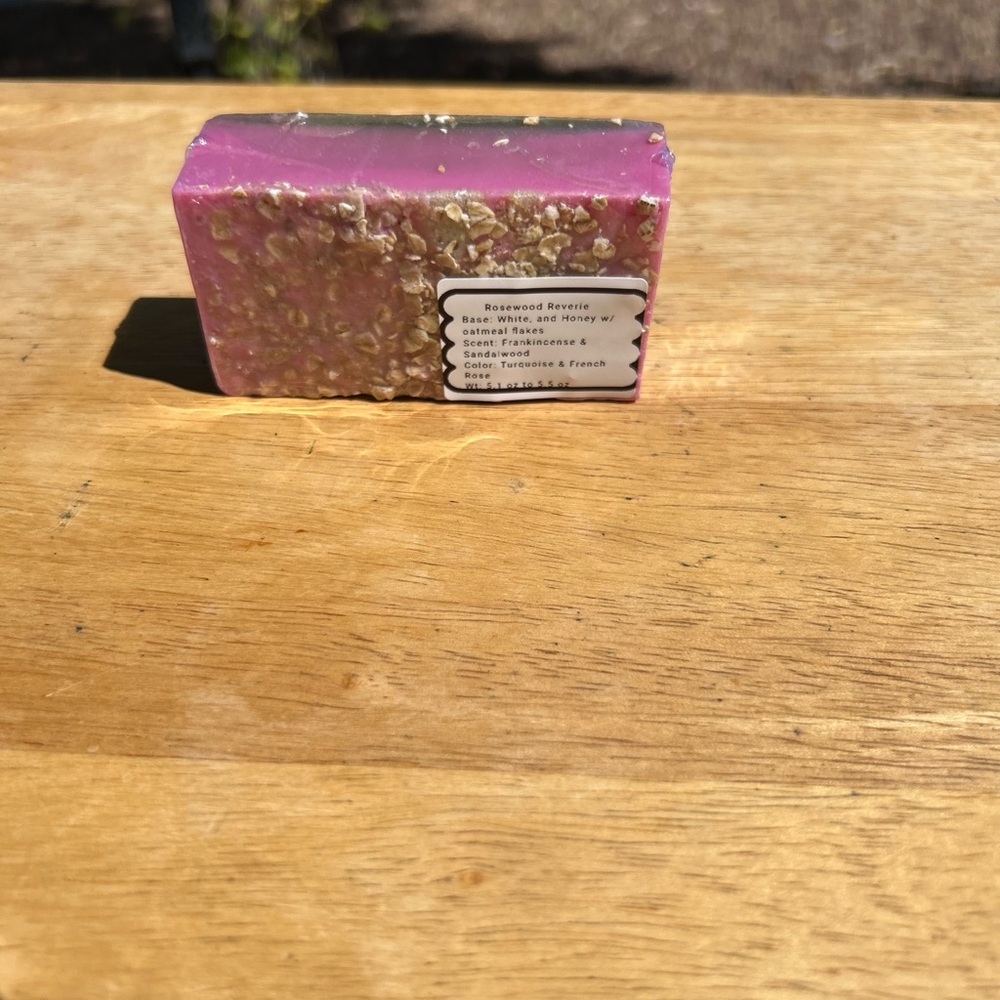 Pink Handmade Soap with Oats